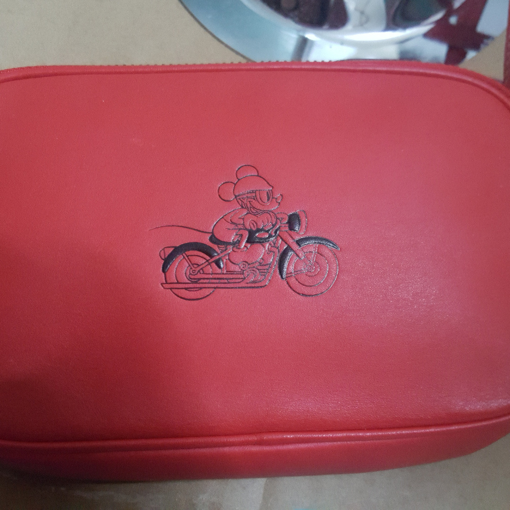 Coach Bright Red Mickey Crossbody Purse Handbag